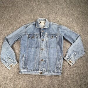 Vintage Katana By Texwood Denim‎ Jean Jacket Mens M Blue 80s Trucker Hong Kong